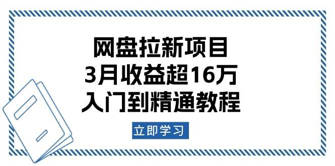 网盘拉新项目：3月收益超16万，入门到精通教程-ST-智库魔方