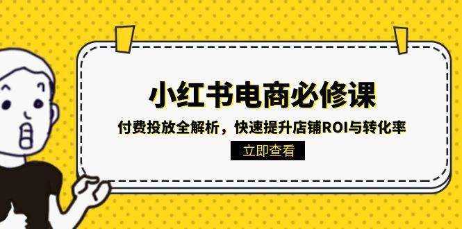 小红书电商必修课：付费投放全解析，快速提升店铺ROI与转化率-ST-智库魔方