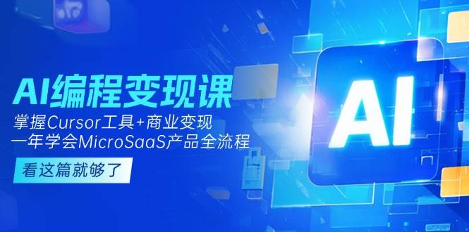 AI编程变现课：掌握Cursor工具+商业变现，一年学会MicroSaaS产品全流程-ST-智库魔方