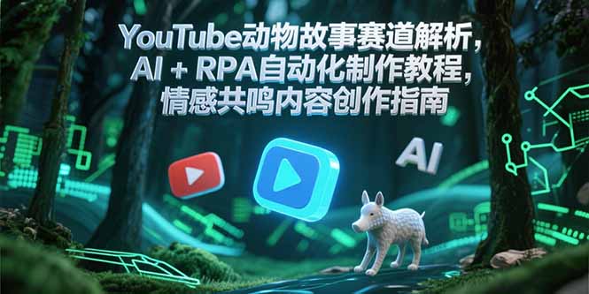 YouTube动物故事赛道解析，AI+RPA自动化制作教程，情感共鸣内容创作指南-ST-智库魔方