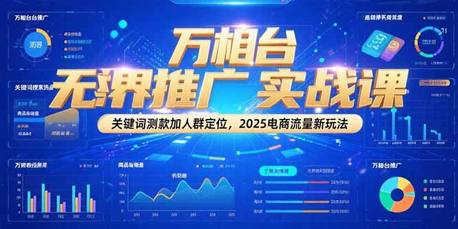 万相台无界推广实战课，关键词测款加人群定位，2025电商流量新玩法-ST-智库魔方