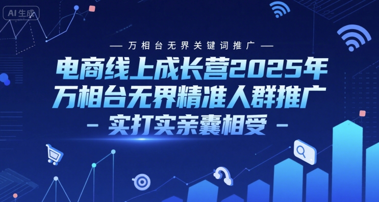 电商线上成长营2025年，万相台无界关键词推广-万相台无界精准人群推广-实打实亲囊相受-ST-智库魔方