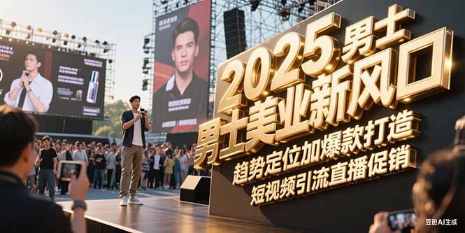 2025男士美业新风口，趋势定位加爆款打造，短视频引流直播促销-ST-智库魔方