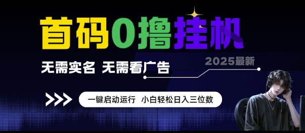 首码0撸挂G项目，无需实名无需看广告 一键启动运行，小白轻松日入三位数-ST-智库魔方