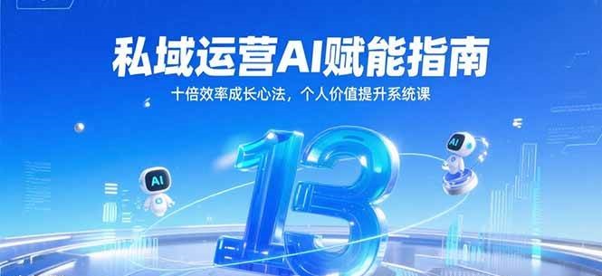 私域运营AI赋能指南，十倍效率成长心法，个人价值提升系统课-ST-智库魔方