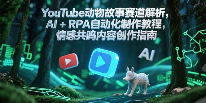 YouTube动物故事赛道解析，AI+RPA自动化制作教程，情感共鸣内容创作指南-ST-智库魔方