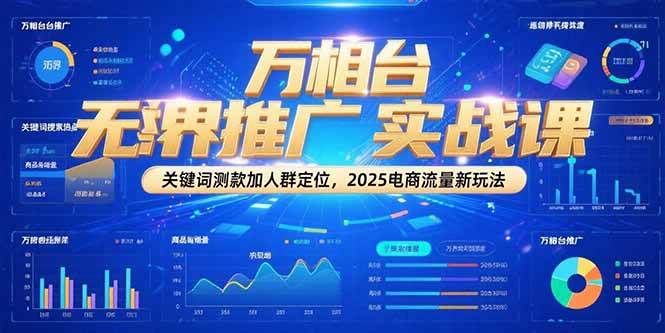万相台无界推广实战课，关键词测款加人群定位，2025电商流量新玩法-ST-智库魔方