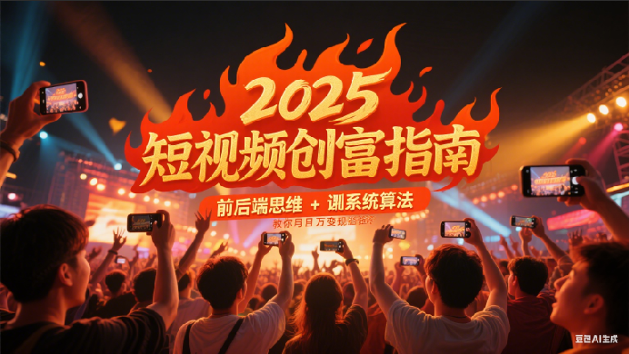 2025短视频创富指南，前后端思维 + 系统算法，教你月入过万变现路径-ST-智库魔方