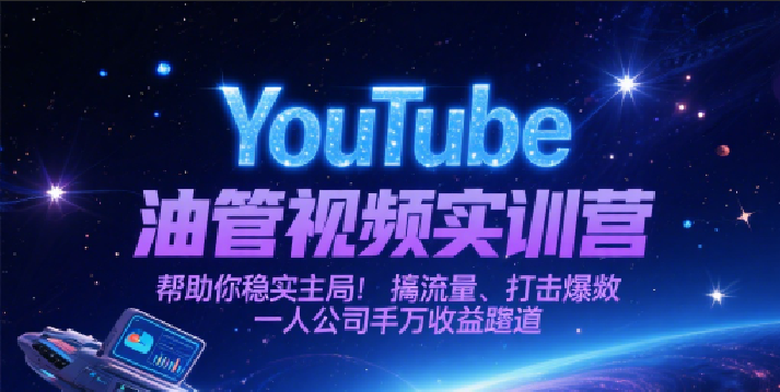YouTube油管视频实训营，帮助你稳入局、搞流量、打爆款，一人公司千万收益赛道-ST-智库魔方
