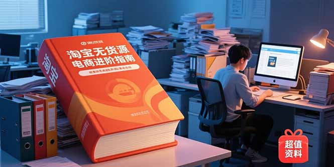 淘宝无货源电商进阶指南，包含新人课、进阶课，配套资料，蓝海选品等-ST-智库魔方