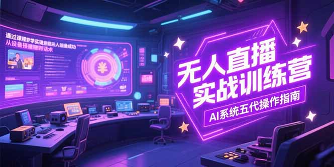 无人直播实操训练营，从设备搭建到话术，AI系统五代操作指南(7月更新)-ST-智库魔方