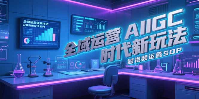全域运营AIGC时代新玩法，文案封面设计公式，短视频运营SOP-ST-智库魔方