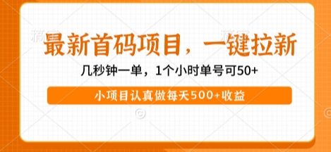 最新首码项目，操作最简单，收益高，一键拉新，1个小时单号可50+，小项目认真做每天5张+收益-ST-智库魔方