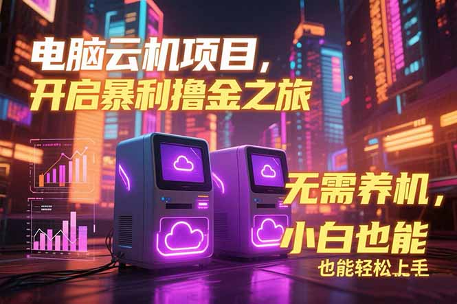电脑云机项目 暴力撸金玩法，不需要养机 配置没有要求 单机100个窗口一…-ST-智库魔方