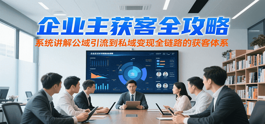企业主获客全攻略，系统讲解公域引流到私域变现全链路的获客体系-ST-智库魔方