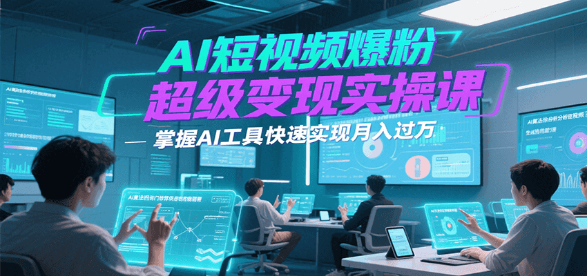 AI短视频爆粉超级变现实操课，掌握AI工具快速实现月入过万-ST-智库魔方