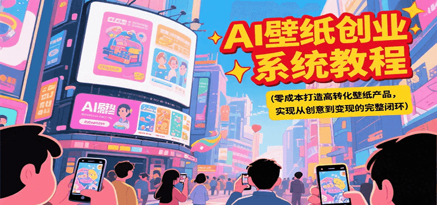 AI壁纸创业系统教程，零成本打造高转化壁纸产品，实现从创意到变现的完整闭环-ST-智库魔方