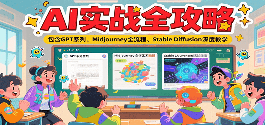 AI实战全攻略，包含GPT系列、Midjourney全流程、Stable Diffusion深度教学-ST-智库魔方