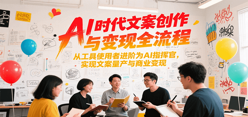 AI时代文案创作与变现全流程，从工具使用者进阶为AI指挥官，实现文案量产与商业变现-ST-智库魔方