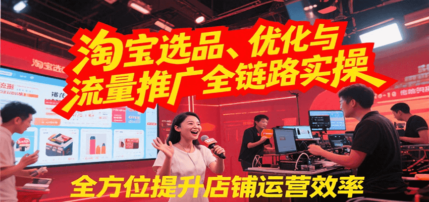 淘宝选品、优化与流量推广全链路实操，全面提升店铺运营效率-ST-智库魔方
