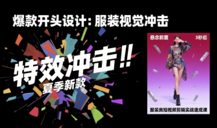 服装类短视频剪辑实战速成课，30天掌握算法适配剪辑术，完播率提升25%-ST-智库魔方