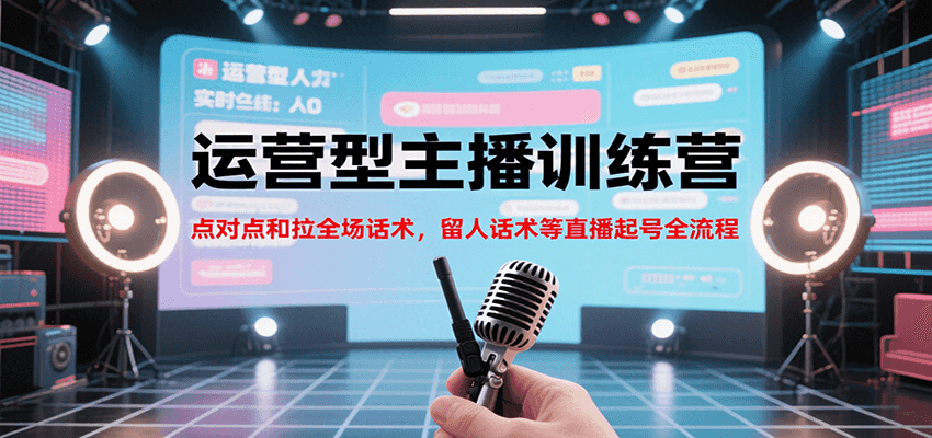运营型主播训练营，点对点和拉全场话术，留人话术等直播起号全流程（更新8月）-ST-智库魔方