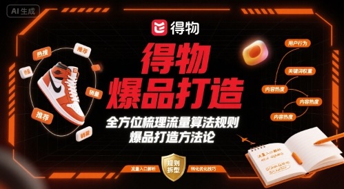 得物爆品打造，全方位梳理得物流量算法规则爆品打造规则-ST-智库魔方