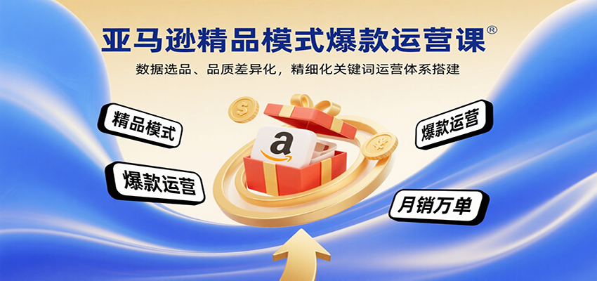 亚马逊精品模式爆款运营课：数据选品、品质差异化，精细化关键词运营体系搭建-ST-智库魔方